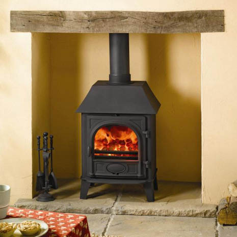 Stovax Stockton 5 Low Canopy Black